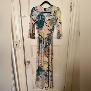 Timing Tropical Floral Maxi Dress